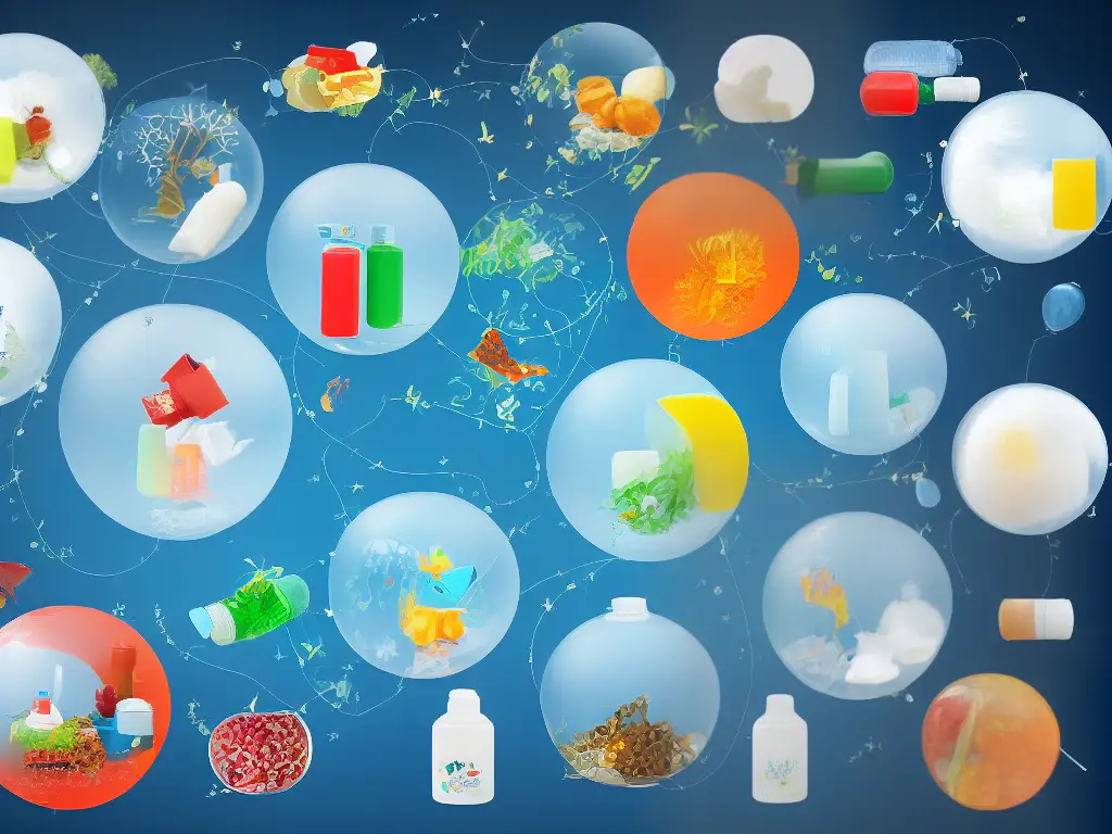 An image with a cartoon character having a sneezing fit and different images of treatment options around them in bubble form including an image of an allergy shot, medication and supplements, an air purifier with HEPA filter, and a person receiving acupuncture treatment.