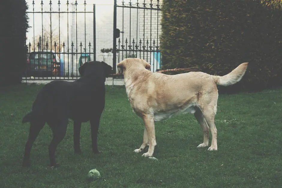 A picture of a Cockapoo and a Cavapoo playing together in a park. They look like happy dogs with curly and fluffy coats.