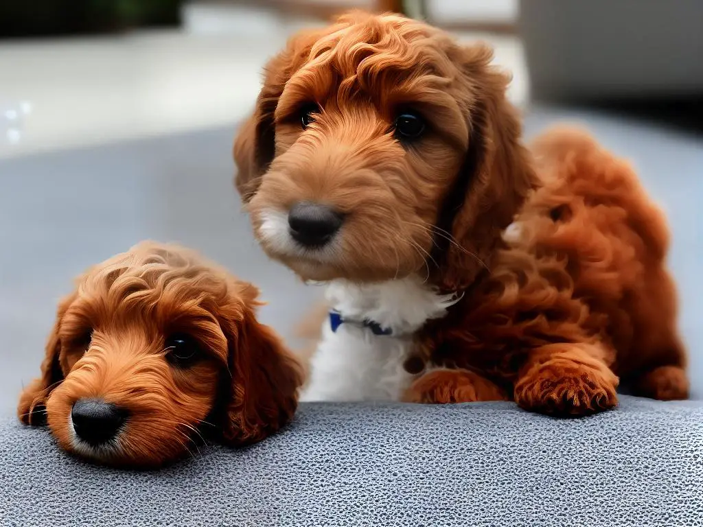 An image of a Cockapoo looking happy with a tag in the corner saying 'What's in a name?'