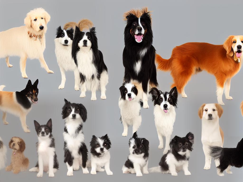 A cartoon image of a dog with different coat types, highlighting how Cockapoos' shedding habits can vary depending on their genetics.
