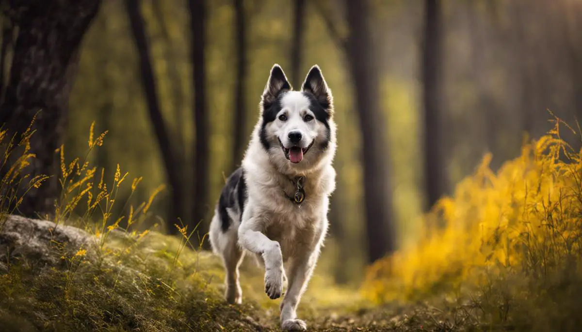 Image of a dog with a clean environment, discouraging urine habits