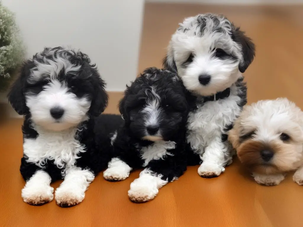 A photo of a Double Doodle, a cute and fluffy dog with wavy fur.