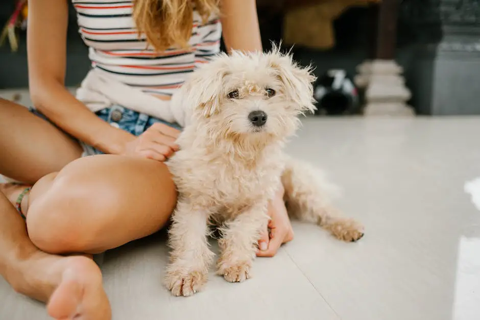 A mini poodle playing in a backyard with its owner, enjoying a healthy and active lifestyle.