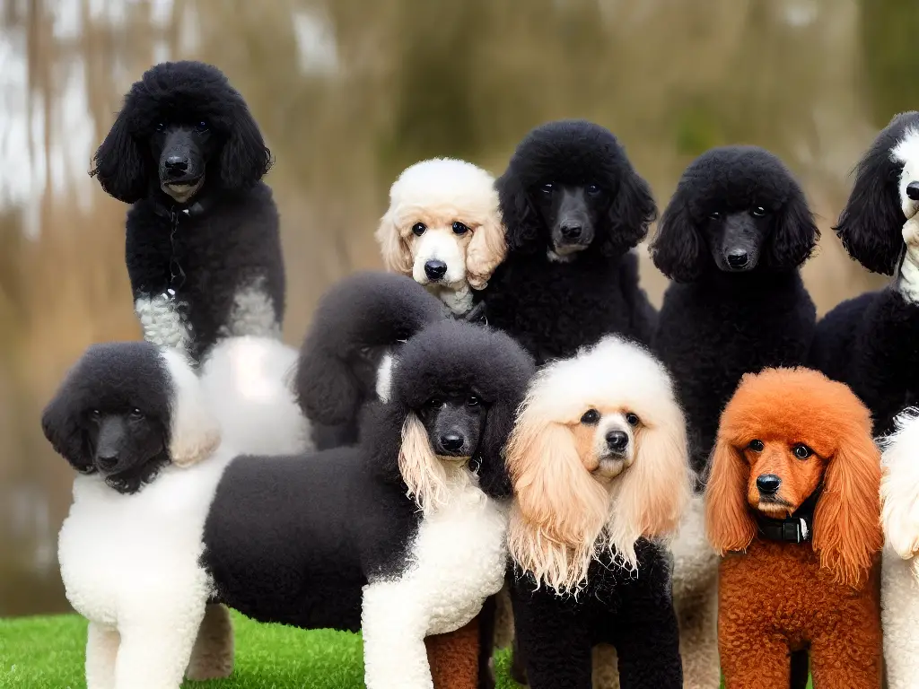 A graph depicting the average lifespan of poodles compared to other popular dog breeds
