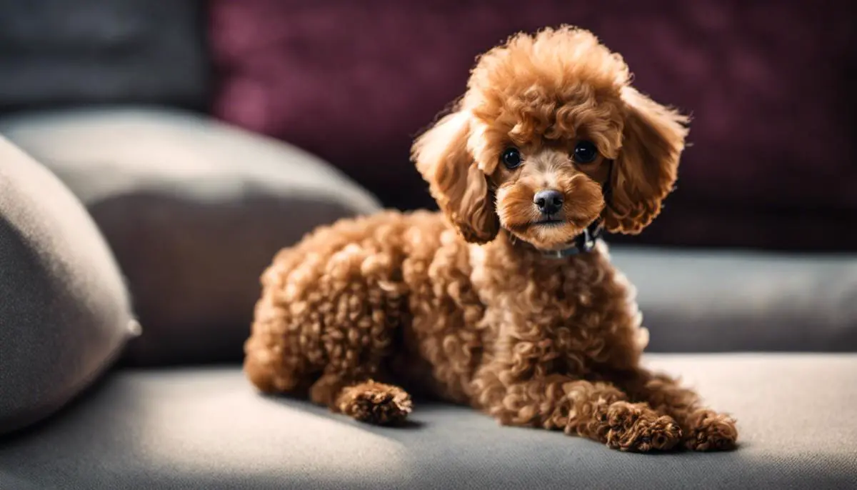 Image of a Toy Poodle showcasing its compact size and square appearance